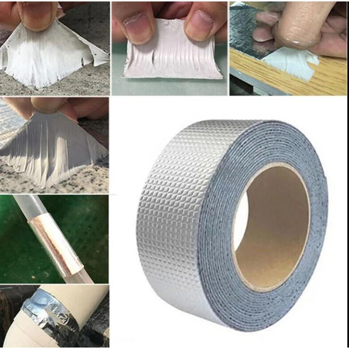 Heavy Duty Aluminum Foil Butyl Waterproof Repair Tape โ Strong Leak Sealing Tape for Roof, Pipe & Crack Repair
