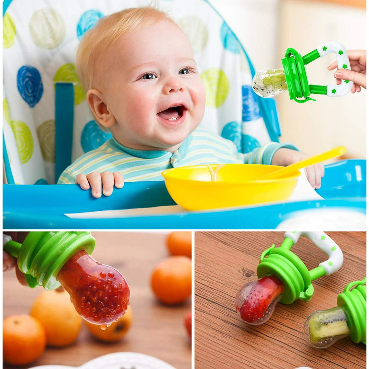 Baby Fruit Feeder Pacifier – Safe Silicone Fresh Fruit & Teething Feeder for Babies (4+ Months)